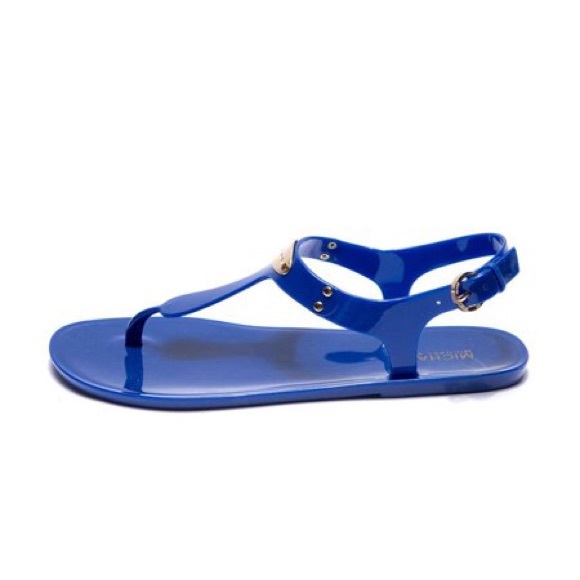 michael kors blue jelly sandals